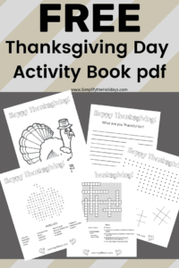 Free Thanksgiving activity book download
