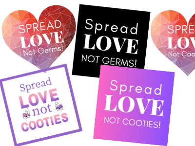 Spread Love gift tags collage